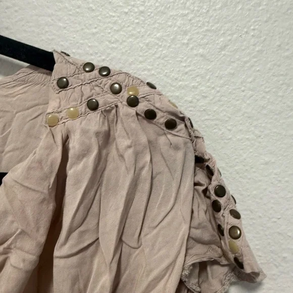 Moon Collection Light Beige Studded Romper Size Small - Picture 4 of 5